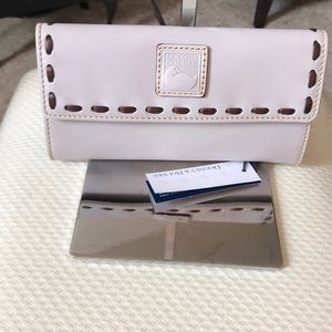 NWT Brand New Ecru Florentine Continental Clutch